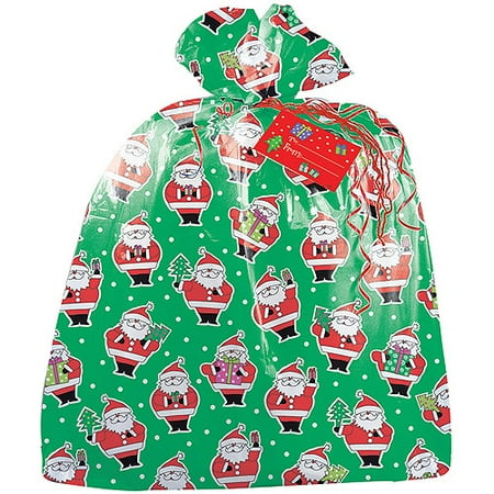 Christmas Gifts (2 pack) Large Plastic Santa Claus Christmas Gift Bag, 3.75 x 3 ft ()