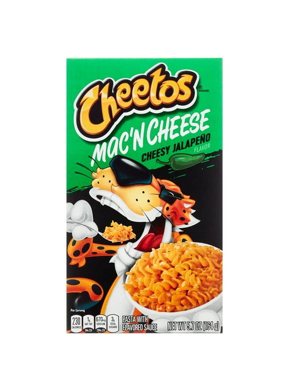 Cheetos Mac 'N Cheese, Cheesy Jalapeno Flavor, Mac and Cheese, Macaroni and Cheese, 5.7 oz Shelf-Stable Box