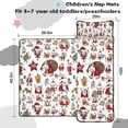 thumbnail image 5 of White Christmas Santa and Character Pattern Toddler Nap Mats for Kids Preschool,50"x20" Sleeping Mat Bag or Kids,Toddler Sleeping Bag,Toddler Nap Mat or Daycare, 5 of 6