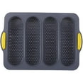 thumbnail image 6 of 4-cavity Silicone Bread Loaf Pan, Nonstick Sourdough Loaf Pan & Heat Resistant Baguette Bread Pan, Bread Pans for Homemade Bread, Silicone Molds for Baking Hoagie Rolls, Sandwich, Hot Dog Buns, 6 of 7