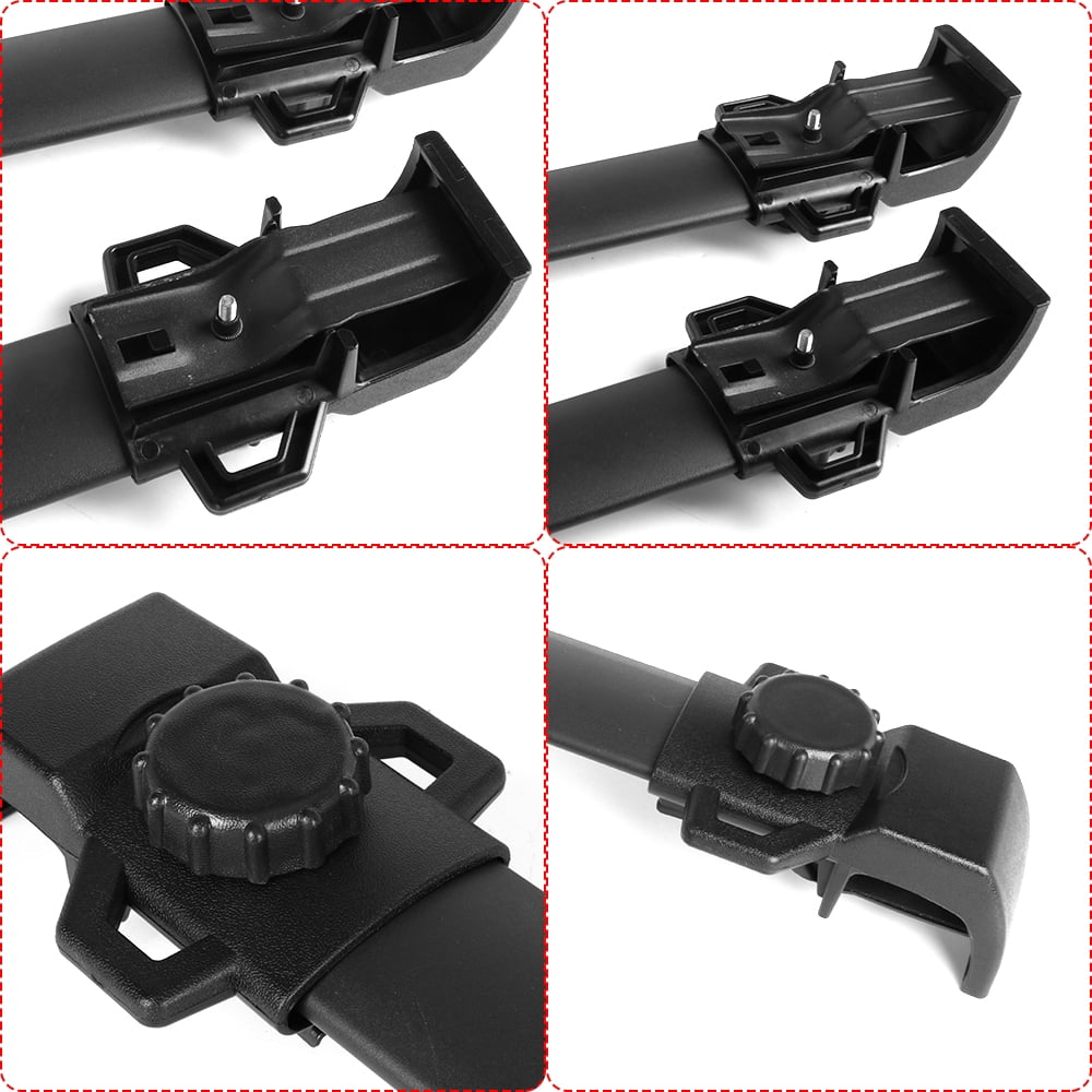 Ikon Motorsports Compatible with 2014-2023 Jeep Renegade OE Factory Style Aluminum Roof Rack Cross Bars Pair