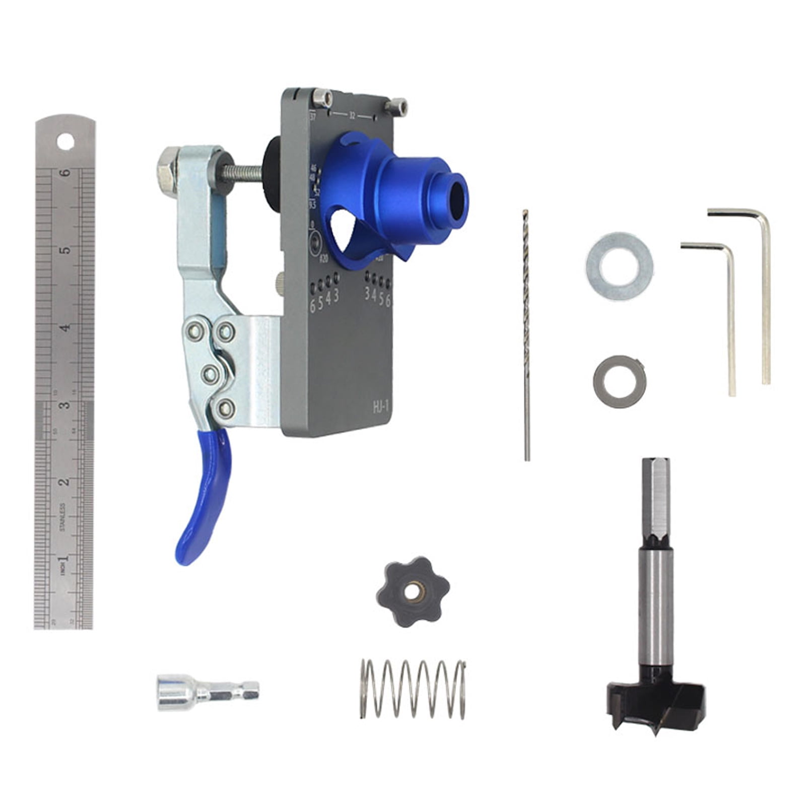 35mm Concealed Hinge Jig Boring Hole Drill Guide Cutter Bit Set Door Boring Hole Template and Bit for Cabinet Door