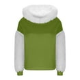 thumbnail image 5 of Women's Warm Long Sleeve Hoodie Pullover Sweatshirt Round Neck Solid Color Casual Loose Fit Fleece Lined Top for Daily Wear Winter Fashion | CSEONE,Green L, 5 of 9