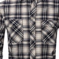 thumbnail image 2 of Cloudstyle Men's Pattern-Matched Plaid Business Casual Shirt - Slim Fit Brushed Flannel Long Sleeve Button-Down for Fall, 2 of 3