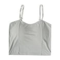 thumbnail image 4 of SHITINN Active Crop Women Lace Shelf Bra Camisoles Adjustable Spaghetti Strap Tank Tops Basic Layer, 4 of 9
