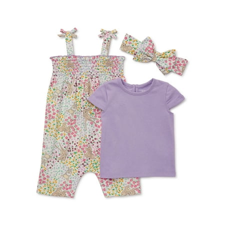 

Bambi Baby Girls Romper Set 3-Piece Sizes 0-24 Months