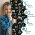 thumbnail image 3 of Blackout Kids Curtains,Colorful Games Symbol Black Pattern Childrens Insulated Curtains Set Of 2,Bedroom Essentials,Toddler Room Decor 42"x54", 3 of 5