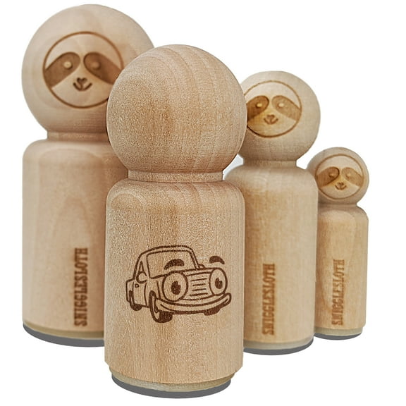 Cartoon Car with Face Rubber Stamp for Scrapbooking Crafting Stamping - Mini 1/2 Inch