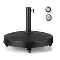 thumbnail image 1 of Gymax Parasol de Patio Rond en Résine 51 Lb 20,5 Po avec Roues, Poignées, Table, Support de Marché, 1 of 10