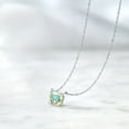 thumbnail image 4 of Gem Stone King 18K White Gold Pendant Necklace 1.00 Ct Round Mercury Mist Mystic Topaz, 4 of 4
