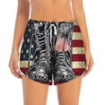 thumbnail image 4 of Lsque Veterans Day1 Printed Women's Running Shorts with Liner Pockets,Elastic Quick Dry Workout Athletic Gym Yoga Shorts,Womens High Waist Shorts-Large, 4 of 9