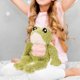 thumbnail image 3 of Muscle Frog Toy Funny Plush Frog Toy Stuffed Animal Doll Fluffy Puppet Cute Animal Ornament Kid Birthday Gift for Gift Decor Favors, 3 of 4