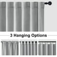 thumbnail image 6 of XWZO 100x84 Wide Patio Curtains for Sliding Glass Door, Room Divider Curtains 84 Inches Long 1 Panel, Back Tab & Rod Pocket Room Darkening Curtains for Bedroom Partition, Silver Grey, 6 of 7
