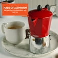 IMUSA New 3 Cup Traditional Espresso Stovetop Coffeemaker, Red