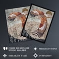 thumbnail image 2 of Artery8 Red Kite in Flight Stylised Animal Painting Living Room Extra Large XL Wall Art Poster Print, 2 of 5