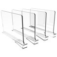 thumbnail image 1 of 2/4 piezas divisores de estante organizador de estante transparente para gabinetes de oficina de cocina de dormitorio, 1 of 8