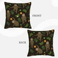thumbnail image 3 of Bingfone Sloth Doing Yoga Linen Throw Pillow Covers Cushion Case Pocket Button Vintage Farmhouse Pillowcase for Sofa Couch Bed 20"x20", 3 of 9