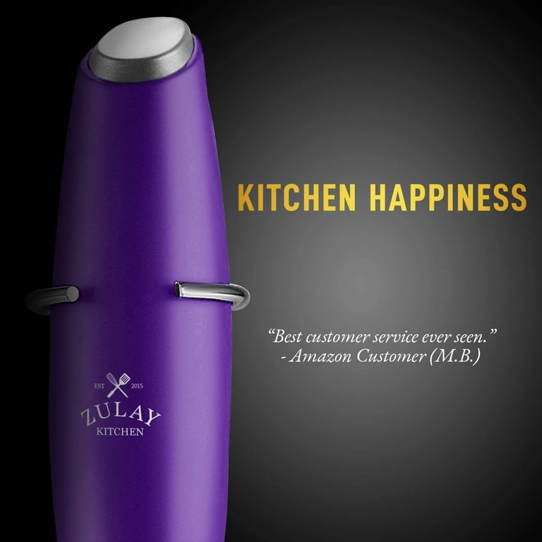 Zulay Kitchen Handheld Milk Frother Perfect for Lattes, Cappuccinos and  More - Milk Boss - Purple