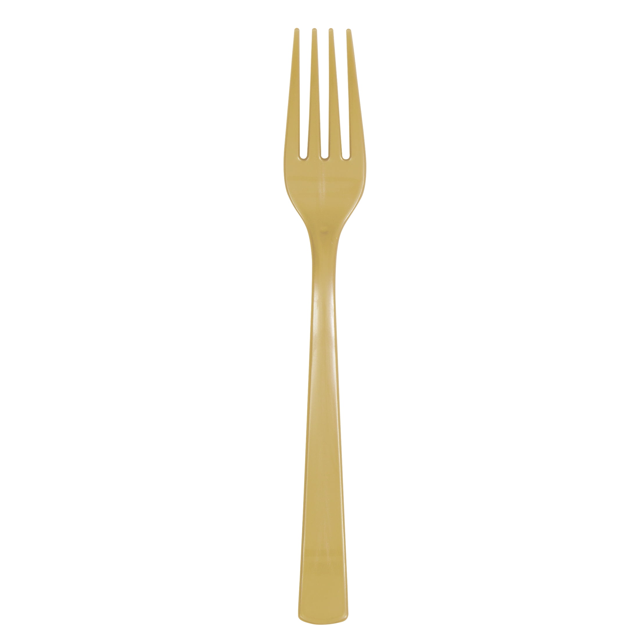 (6 pack) 24CT Gold Disposable Plastic Forks by Way To Celebrate
