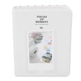 thumbnail image 1 of Album photo portable 64 pochettes en cuir PU de 7,6 cm, classeur pour cartes, format mini 12, 11 et 9, blanc, 1 of 4