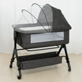 thumbnail image 5 of Poit Portable Baby Bassinet, Adjustable Bedside Sleeper for Infants up to 18 Months, Dark Gray, 5 of 8