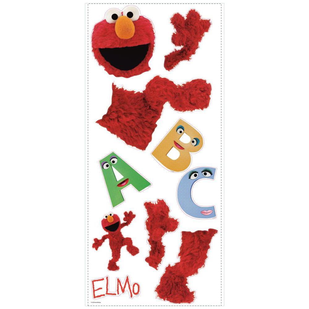Details about   24” Tall Giant ELMO BiG Mural Wall Decals Sesame Street Nursery Room Decor ABC 