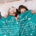 thumbnail image 3 of Best Friend Blanket Gifts, Friendship Gifts for Women, Bestie Gifts for Women, BFF Gifts for Women, Gift for Best Friend, Best Friend Long Distance Gifts Blanket 50" X 60", 3 of 5