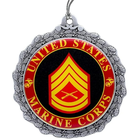 Indiana Metal Craft USMC Gunnery Sergeant Christmas Ornament Made in The USA