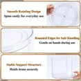 thumbnail image 3 of Aovky Lazy Susan Organizer, 3-Tier Clear Rotating Storage Tray, 9.25 inch Turntable Organizer for Cabinet, Pantry, Kitchen, Refrigerator, Tabletop, Bathroom, and Vanity., 3 of 8