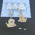thumbnail image 3 of Creative Cute Poop Titanium Steel Puppy Keychain Fun Student Bag Pendant Valentine'S Day Gift Pendant, 3 of 3