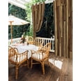 thumbnail image 5 of nqOlkjepod Outdoor Curtains for Patio Waterproof, Brown Wooden Grain Outdoor Privacy Panels Grommet, Farmhouse Vintage Stitching Art Blackout Outside Curtains for Porch/Cabana 54"x95", 1 Panel, 5 of 8