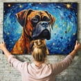 thumbnail image 6 of Boxer Dog Canvas Van Gogh Starry Night Wall Art Gifts Canvas Wall Art Frame Music Artist Customized Canvas Framed Photo Art Work For The Bedroom(Gifts For Dog Lover ), 6 of 6
