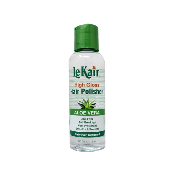 LeKair High Gloss Hair Polisher Aloe Vera Anti Frizz Shine Serum Heat Protectant 4 fl oz