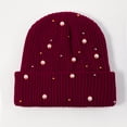 thumbnail image 2 of YooGuoGuo Fashion Women Pearls Winter Hat Cute Ladies Beanies Bling Ribbed Knit Cap Warm Outdoor Beanies Ladies Cap, 2 of 5