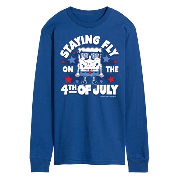 SpongeBob SquarePants - Fly on the 4th of July - Men's Long Sleeve T-Shirt