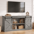 thumbnail image 2 of Homall 58'' TV Stand forTVs up to 65'', Storage Cabinet with Sliding Barn Door, Entertainment Center, Gary, 2 of 7
