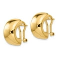 thumbnail image 2 of Leslie's Real 14kt Yellow Gold Polished Omega Back Earrings; for Adults and Teens; for Women and Men, 2 of 3