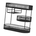 thumbnail image 4 of Cesta de frutas de malla de hierro, frutero multiusos, cesta para pan, estante para verduras, fruta Negro, 4 of 9