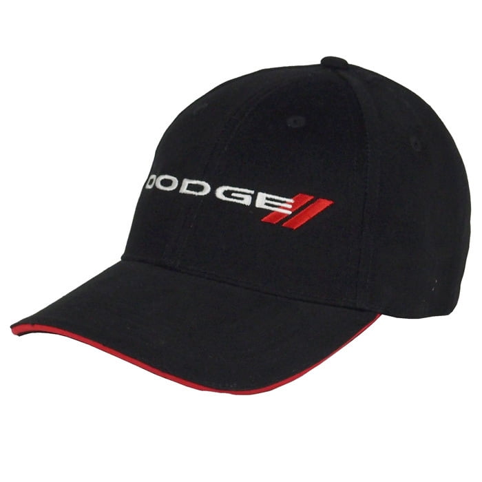 Dodge Stripe Sandwich Brim Black Hat - Walmart.com