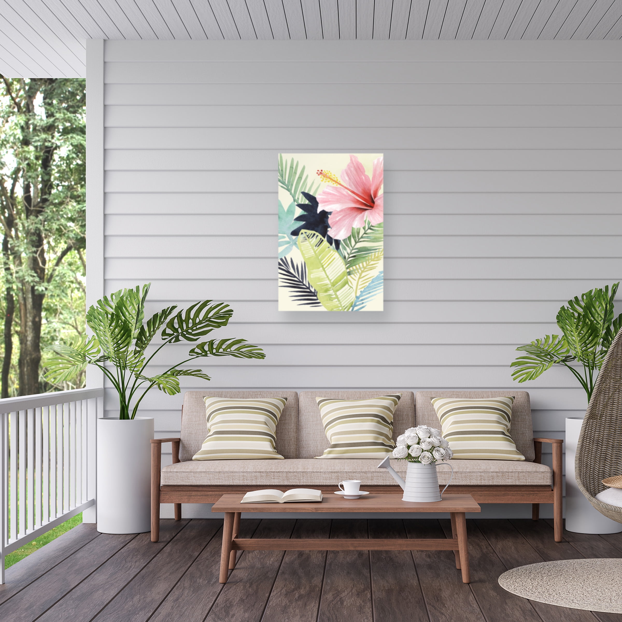 Grace Popp 'Tropical Punch I' Outdoor Canvas 47x47