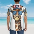 thumbnail image 5 of Haiem American Giraffe Style Printed Hawaiian Shirt for Men - Men’s Casual Beach Summer Shirts - Stretch Fabric with Modern Fit-3X-Large, 5 of 7