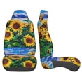 thumbnail image 4 of Fotbe Landscape With Sunflowers Pattern Automotive Seat Covers for Cars Trucks and SUVs – Car Seat Covers for Front Seats,Protective Seat Covers,Vehicle Seat Covers, Set of 2, 4 of 9