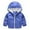 Blue, variant on lnmuld Kids Coats Girls Lightweight Hooded Windbreaker Jacket Raincoat Zippered Outerwear for Outdoor Activities and Everyday Wear Solid Color Size:5-6 Years
