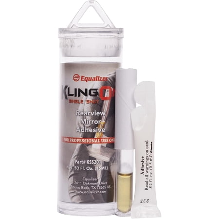 Equalizer Klingon Single Shot Adhesive KSS201 – Rearview Mirror Glue for Windshield Mounting, Fast Cure High Strength Bond