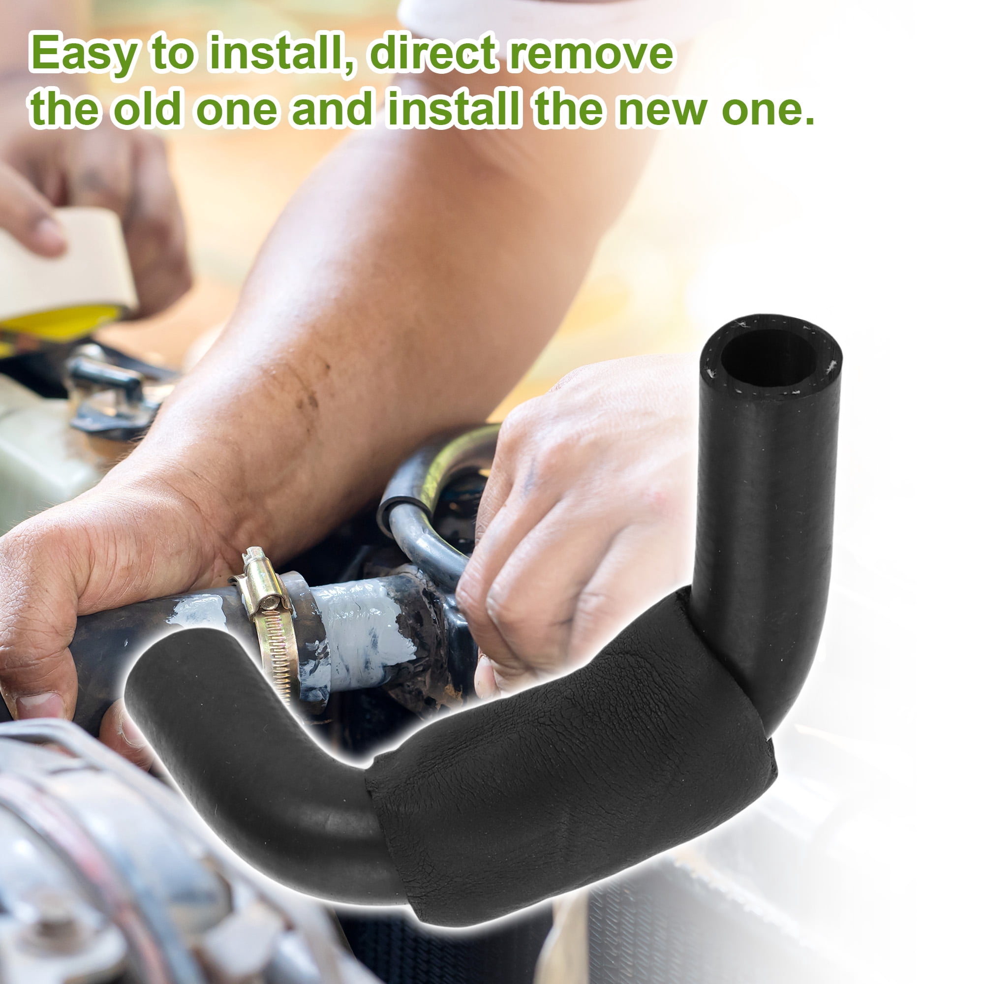 Unique Bargains HVAC Heater Hose For Toyota Camry 2.2L 1997-2001 Black Rubber