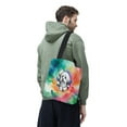 thumbnail image 3 of Funny Watercolor Adorable Havanese Peeking Through Torn Paper Effect All Over Print 3D Canvas Tote Bag Havanese Dog Lover Gifts Idea Reusable Handbag - 00026, 3 of 5