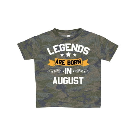 

Inktastic Legends Are Born in August Gift Toddler Boy or Toddler Girl T-Shirt