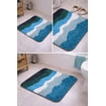 thumbnail image 2 of 181 DEGREES Abstract Wave Bath Mat, Blue Green White Multi-Color, Soft Plush Microfiber, Non-Slip Backing, Modern Bathroom Rug 2 Pack- 24x16 Inch, 2 of 4