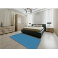 thumbnail image 5 of Ahgly Company Machine Washable Indoor Square Transitional Azure Blue Area Rugs, 6' Square, 5 of 7
