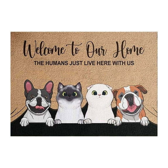Door Mat Door Mat Outdoor Front Door Mat Indoor Entrance Funny Cute Door Mats Dog Welcome Pet Doormats Welcome Rug Cute Outdoor Mats for Front Door Welcome Mat Outdoor Cat 16x24IN